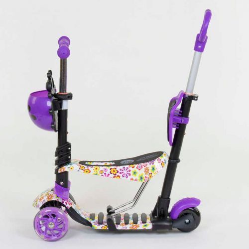Самокат 5в1 97240 (1) Best Scooter, АБСТРАКЦІЯ, PU колеса, ПІДСВІЧУВАННЯ КОЛІС, в коробці 269213 фото