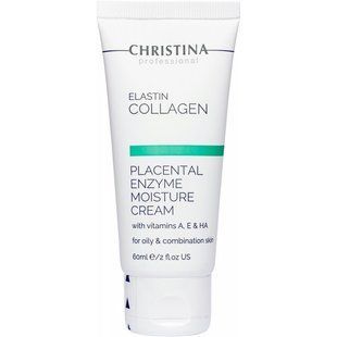 Увлажняющий крем для жирной кожи Christina Elastin Collagen Placental Enzyme Moisture Cream 60 мл CHR371 фото