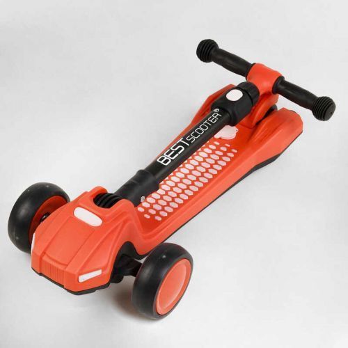 Самокат трехколесный LT-12857 Best Scooter с парогенератором складной руль, ЗВУК МАШИНЫ, ДЫМ, СВЕТ, пластмассовый, колеса PU 120х35мм, в коробке 267982 фото