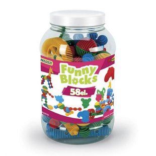 Конструктор "Funny blocks", 58 элементов, большая банка 218740 фото