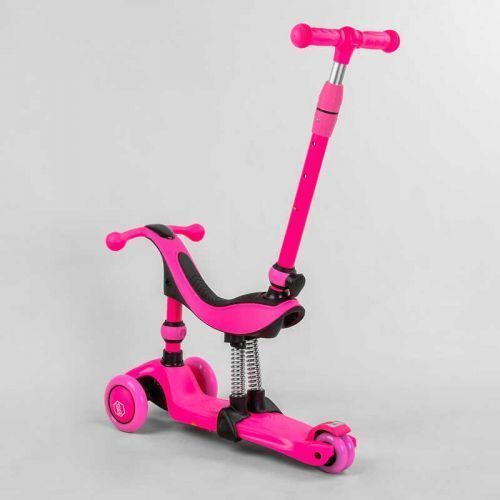 Самокат-велобег 3в1 трехколесный BS-23180 (4) Best Scooter, 3 колеса PU со светом, сидение, амортизаторы, родительская ручка 269165 фото