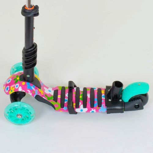 Самокат 5в1 43702 (1) Best Scooter, АБСТРАКЦИЯ, PU колеса, ПОДСВЕТКА КОЛЕС, в коробке 269214 фото