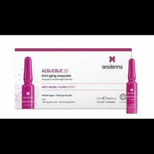Ампулы с гликолевой кислотой SesDerma ACGLICOLIC 20 Anti-Aging Moisturizing Ampoules 10*1.5 мл 40004614 фото