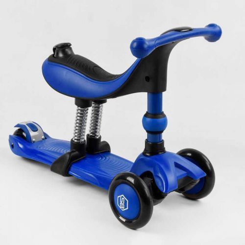 Самокат-велобег 3в1 трехколесный BS-27018 (4) Best Scooter, 3 колеса PU со светом, сидение, амортизаторы, родительская ручка 269177 фото