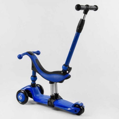 Самокат-велобег 3в1 трехколесный BS-27018 (4) Best Scooter, 3 колеса PU со светом, сидение, амортизаторы, родительская ручка 269177 фото