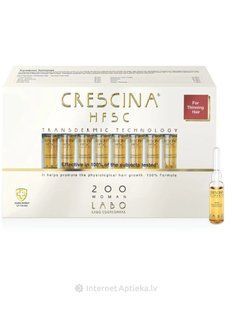 Засіб для росту волосся для жінок HFSC Transdermic 200 Crescina, 20 ампул UA00813 фото