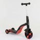 Самокат 3в1 (1) Best Scooter, самокат-велобег-велосипед, КРАСНЫЙ, свет, 8 мелодий, колёса PU, переднее колесо d=20см, задние d=11см 269086 фото 4