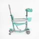 Самокат 5в1 "Best Scooter", с ДОП. КОЛЕСАМИ, защитный бампер, PU колеса со светом, в коробке 268020 фото 2