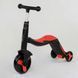 Самокат 3в1 (1) Best Scooter, самокат-велобег-велосипед, КРАСНЫЙ, свет, 8 мелодий, колёса PU, переднее колесо d=20см, задние d=11см 269086 фото 8