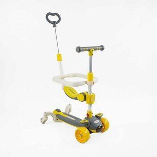 Самокат 5в1 "Skyper" (колеса PU 125х40мм со светом, музыка и подсветка платформы, с ДОП. КОЛЕСАМИ, защитный бампер, в коробке) 267221 фото