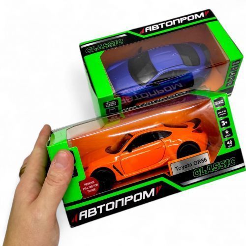 Машинка металева "Автопром: Toyota GR86" (ПОМАРАНЧЕВА) 282811 фото