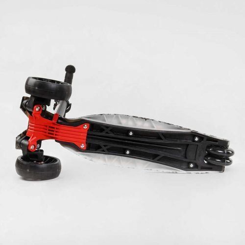 Самокат трехколесный "Best Scooter", съемный руль, колеса PU со светом, передний 130х25 мм, задние сдвоенные 80х45 мм, в коробке 269268 фото