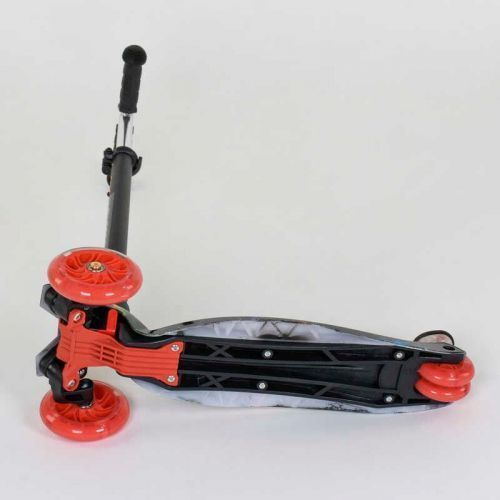 Самокат "Best Scooter" пластмассовый, 4 колеса PU, СВЕТ, трубка руля алюминиевая, d=12 см, в коробке 269206 фото