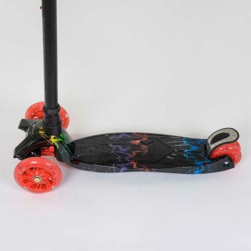 Самокат "Best Scooter" пластмассовый, 4 колеса PU, СВЕТ, трубка руля алюминиевая, d=12 см, в коробке 269206 фото