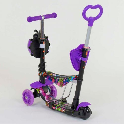 Самокат 5в1 13400 (1) Best Scooter, АБСТРАКЦИЯ, PU колеса, ПОДСВЕТКА КОЛЕС, в коробке 269207 фото