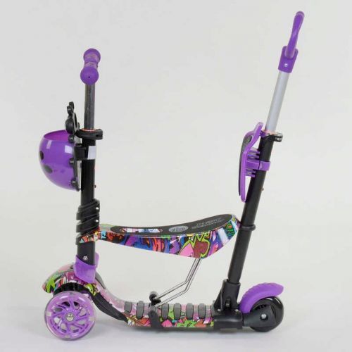 Самокат 5в1 13400 (1) Best Scooter, АБСТРАКЦИЯ, PU колеса, ПОДСВЕТКА КОЛЕС, в коробке 269207 фото