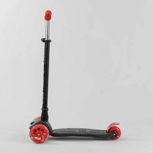 Самокат "Best Scooter" пластмасовий, 4 колеса PU, СВІТЛО, трубка керма алюмінієва, d = 12 см, в коробці 269208 фото