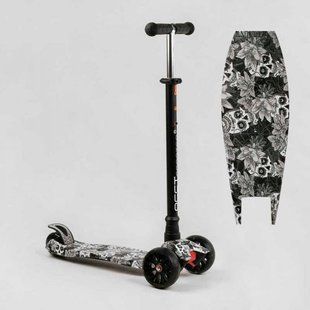 Самокат трехколесный "Best Scooter" (руль съемный, колеса PU со светом, передний 130х25 мм, задние сдвоенные 80х45 мм, в коробке) 269125 фото